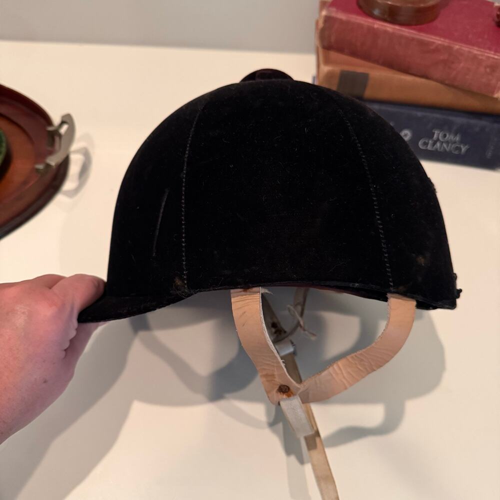 Vintage Bond Street Velvet Equestrian/Riding Helmet